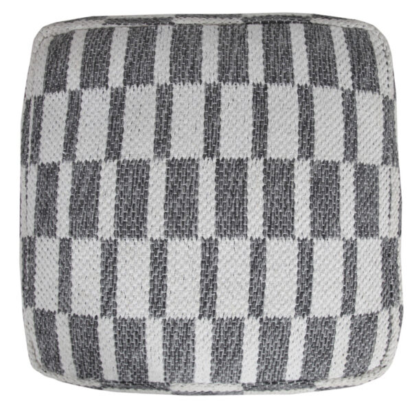 18" Gray 100% Cotton Ottoman