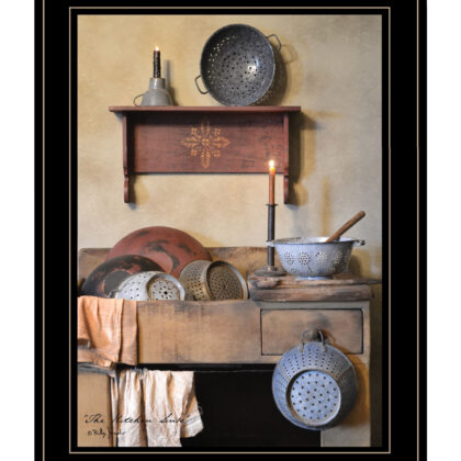 The Kitchen Sink 3 Black Framed Print Kitchen Wall Art