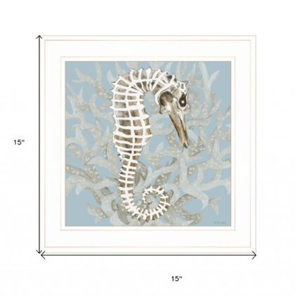 Coral Seahorse I 2 White Framed Print Wall Art