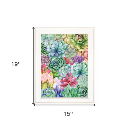 Succulents Paradise 2 White Framed Print Wall Art