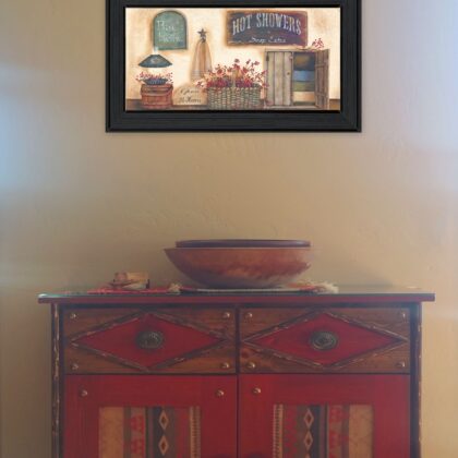 Bath House Collection 2 Black Framed Print Wall Art