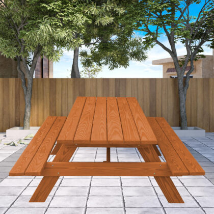 94" Cedar Chest Solid Wood Outdoor Picnic Table