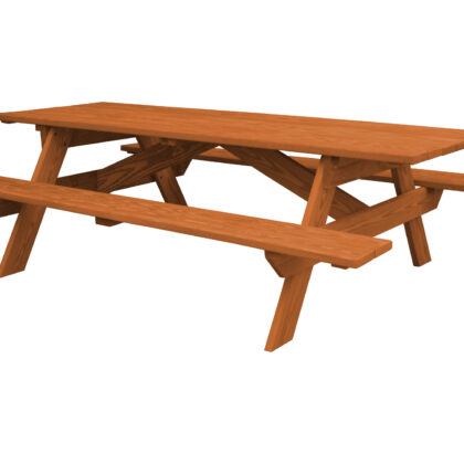 94" Cedar Chest Solid Wood Outdoor Picnic Table
