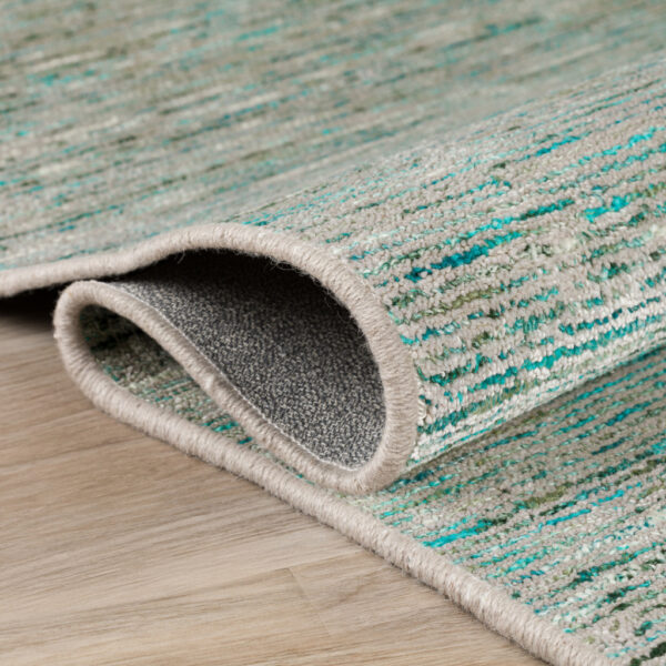4' Green and Ivory Octagon Wool Hand Loomed Area Rug
