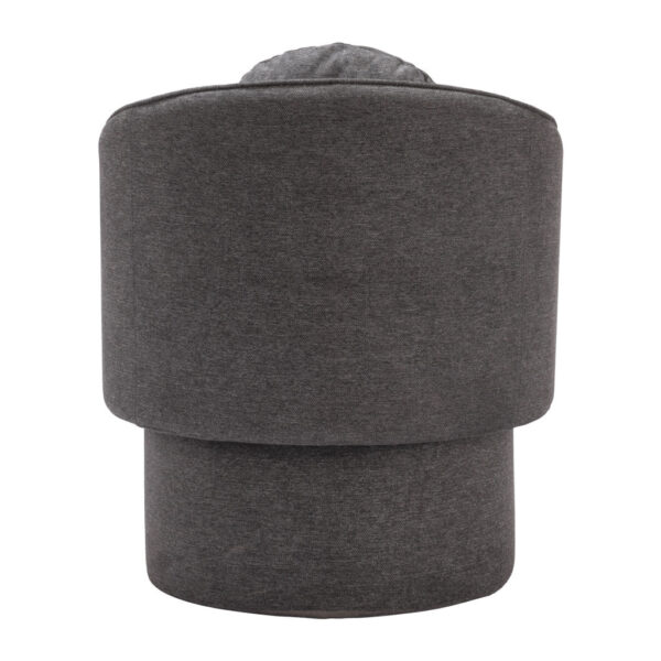 28" Gray Upholstered Club Chair And Toss Pillow