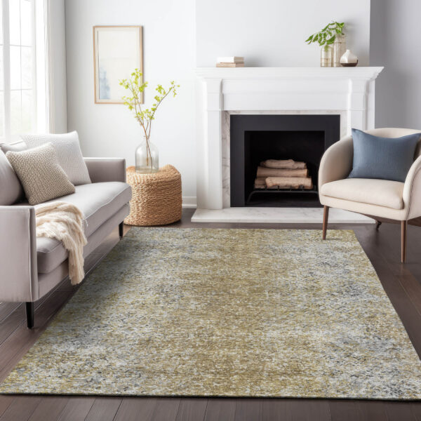 10' X 14' Brown Beige And Charcoal Oriental Washable Indoor Outdoor Area Rug