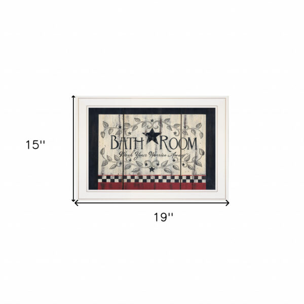 Bathroom White Framed Print Wall Art