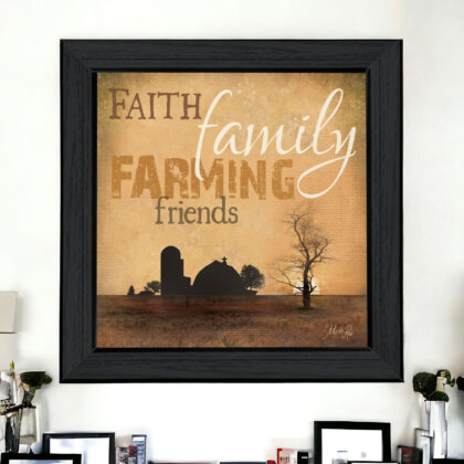 Farming 2 Black Framed Print Wall Art