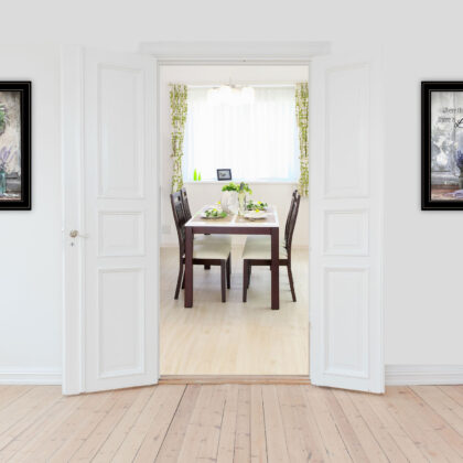 Set Of Two Where There Is Love 2 Black Framed Print Wall Art