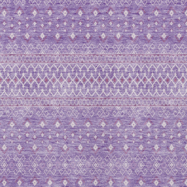 5' X 8' Lavender And Purple Tribal Washable Indoor Outdoor Area Rug