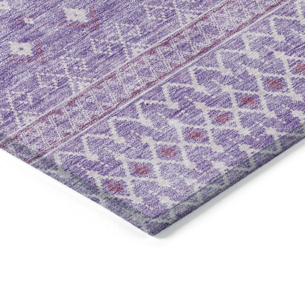 5' X 8' Lavender And Purple Tribal Washable Indoor Outdoor Area Rug