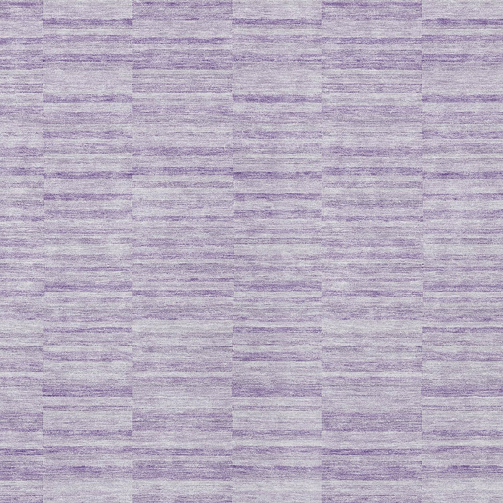 8' X 10' Plum And Purple Striped Washable Indoor Outdoor Area Rug - Image 2