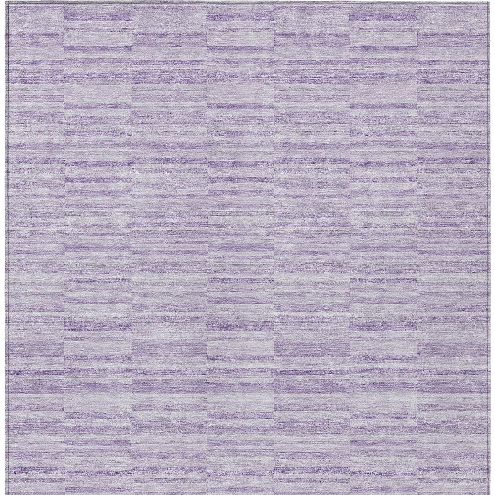 8' X 10' Plum And Purple Striped Washable Indoor Outdoor Area Rug - Image 9