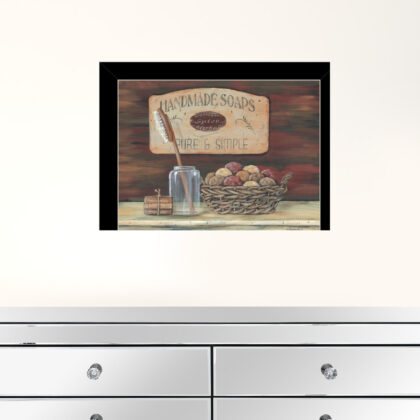 HANDMADE SOAPS 5 Black Framed Print Wall Art
