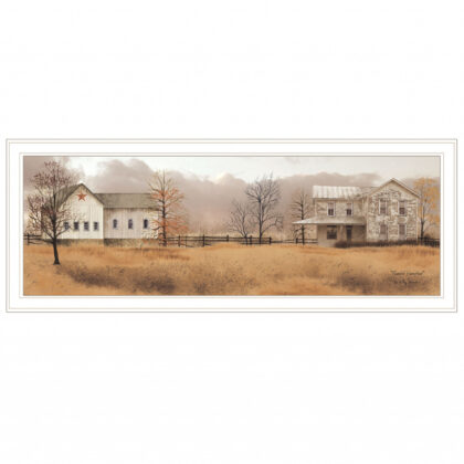 Peaceful Homestead 1 White Framed Print Wall Art