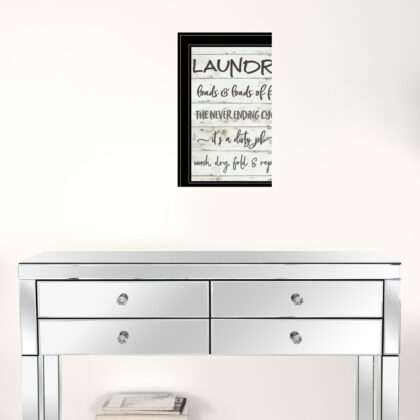 Laundry 2 Black Framed Print Wall Art