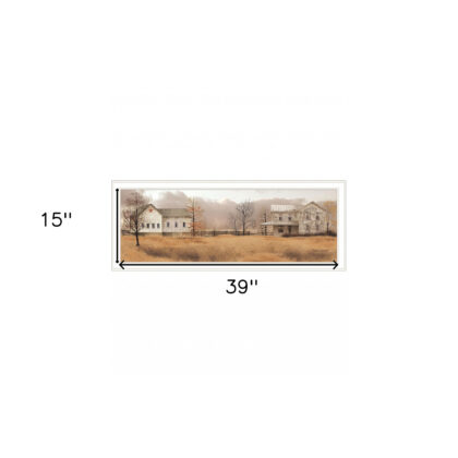 Peaceful Homestead 1 White Framed Print Wall Art