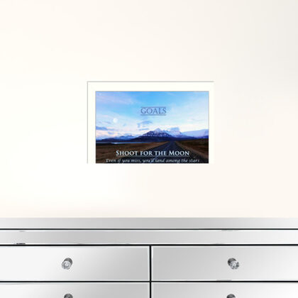 Goals 2 White Framed Print Wall Art