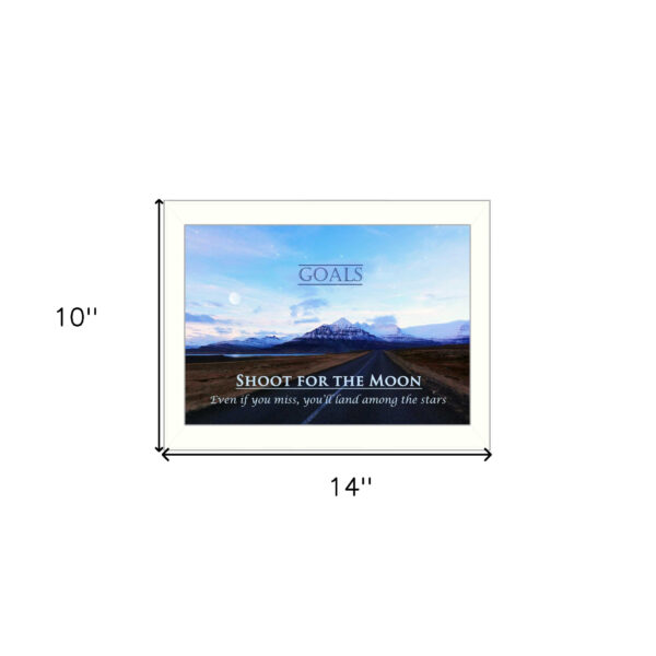 Goals 2 White Framed Print Wall Art