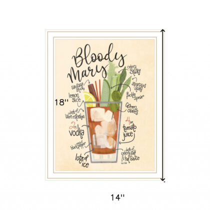 Bloody Mary White Framed Print Wall Art