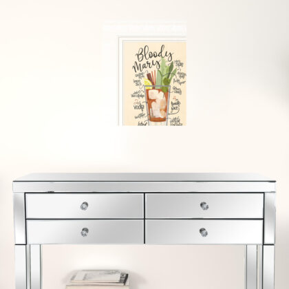 Bloody Mary White Framed Print Wall Art