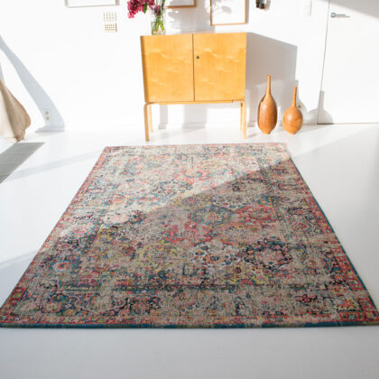 5' x 7' Red Oriental Non Skid Area Rug