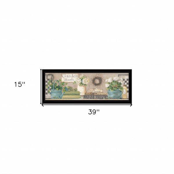 Garden Bath 2 Black Framed Print Wall Art