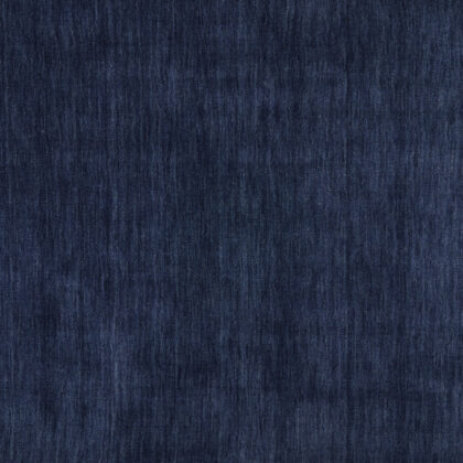 8' Blue Round Wool Hand Woven Stain Resistant Area Rug