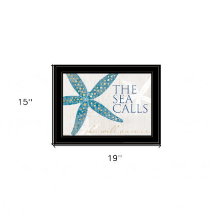 The Sea Calls 3 Black Framed Print Wall Art