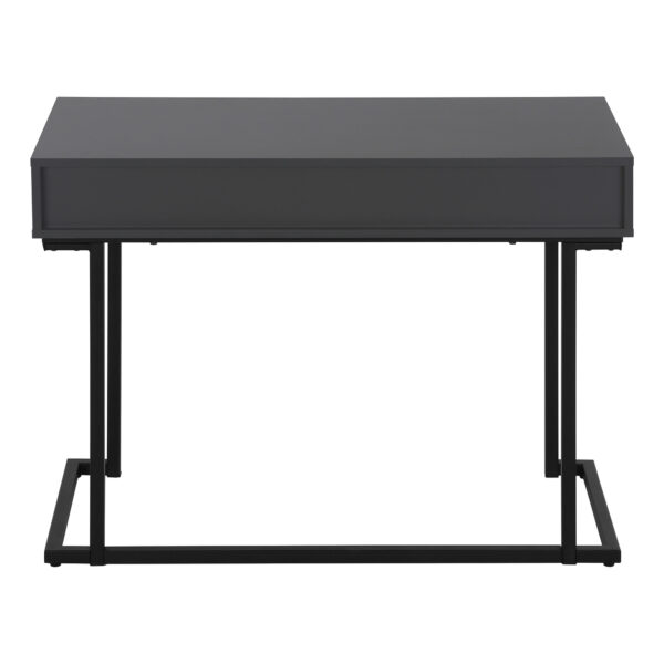 42" Gray and Black Wood and Metal Computer Desk