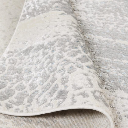 Gray Blue And Ivory Abstract Area Rug