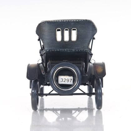7" Black Metal Hand Painted Decorative Car
