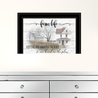 Farm Life 6 Black Framed Print Wall Art