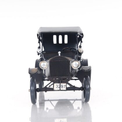 7" Black Metal Hand Painted Decorative Car