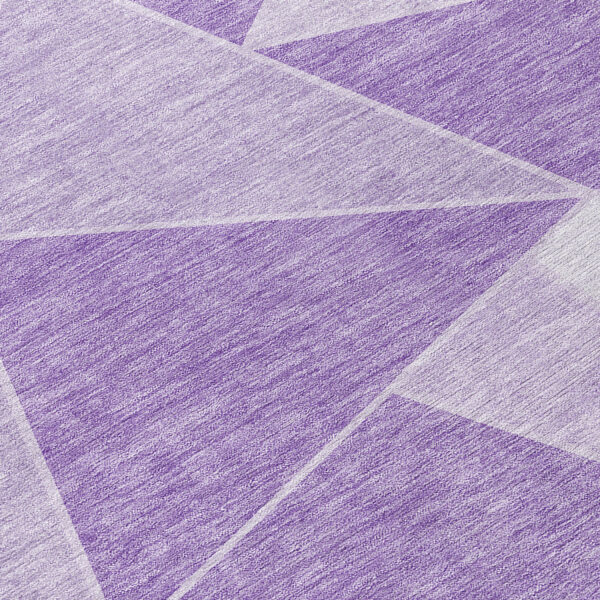 10' X 14' Lilac And Purple Geometric Washable Indoor Outdoor Area Rug