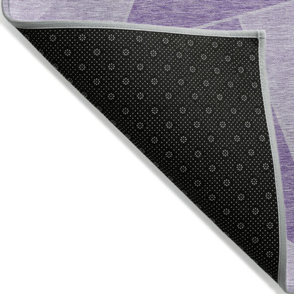 10' X 14' Lilac And Purple Geometric Washable Indoor Outdoor Area Rug