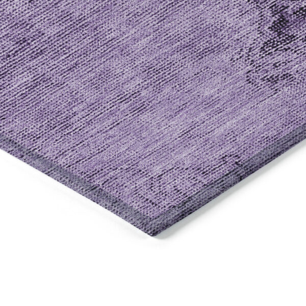 8' X 10' Purple Eggplant And Lavender Oriental Washable Indoor Outdoor Area Rug