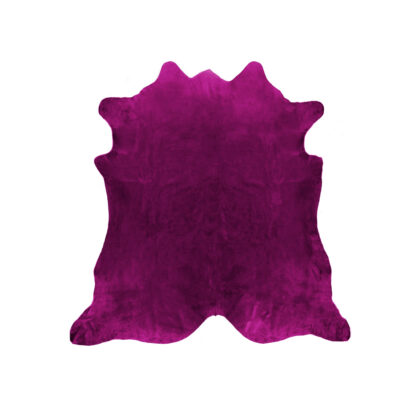 6' x 7' Purple Cowhide Hand Knotted Area Rug