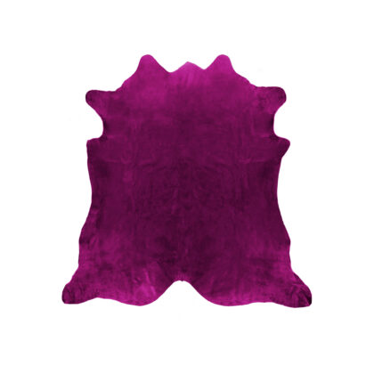 6' x 7' Purple Cowhide Hand Knotted Area Rug