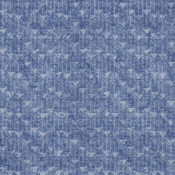 3' X 5' Navy Blue Geometric Washable Non Skid Indoor Outdoor Area Rug