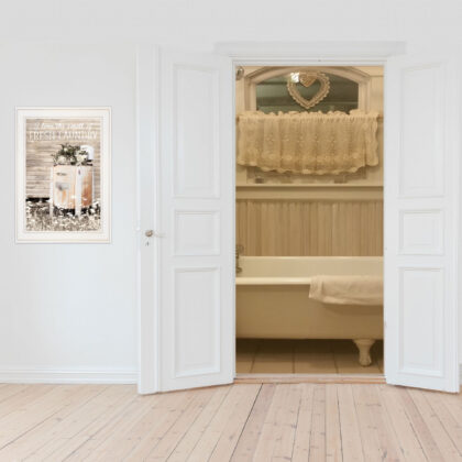 Fresh Laundry 1 White Framed Print Wall Art