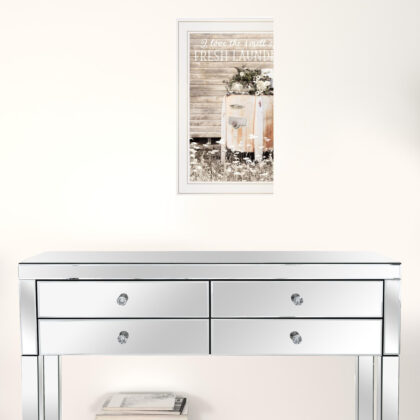 Fresh Laundry 1 White Framed Print Wall Art