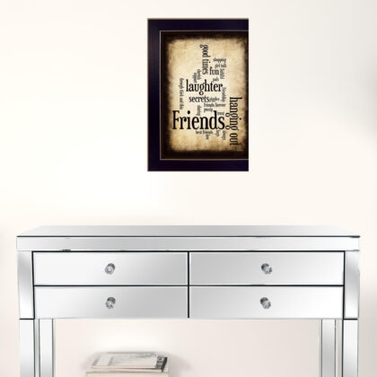 Friends 4 Black Framed Print Wall Art