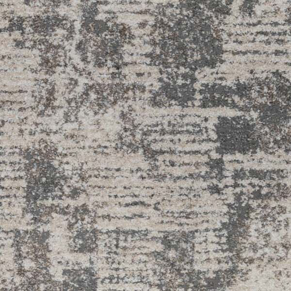 9' x 12' Gray and Beige Abstract Power Loom Area Rug