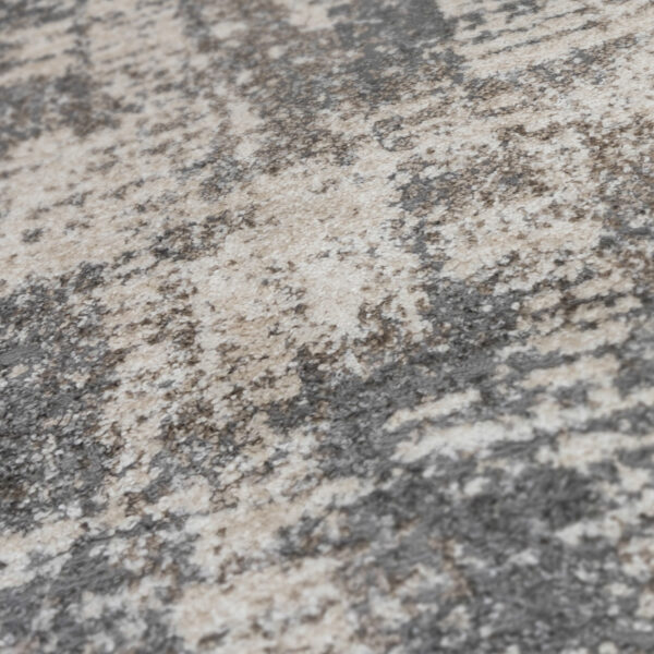 9' x 12' Gray and Beige Abstract Power Loom Area Rug