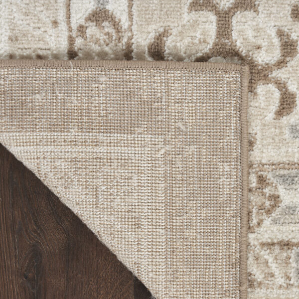 8' x 10' Brown Geometric Distressed Area Rug