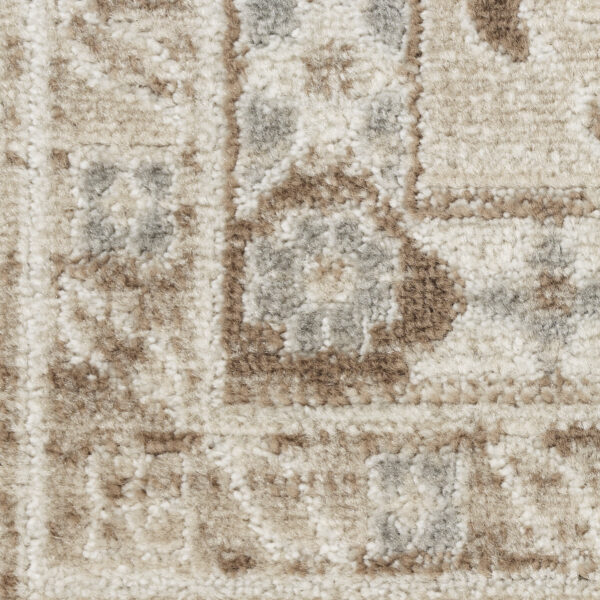 8' x 10' Brown Geometric Distressed Area Rug