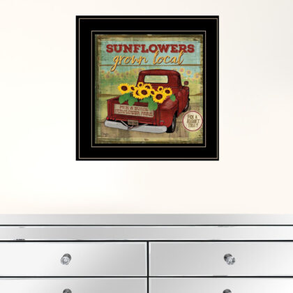 Sunflowers From The Farm 4 Black Framed Print Wall Art