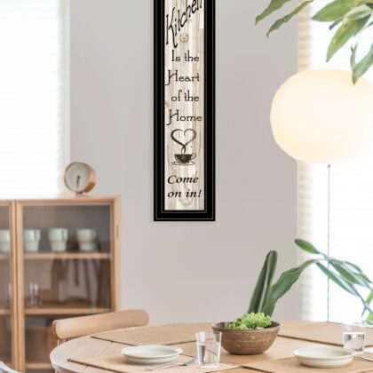 Kitchen Is The Heart Of The Home 18 Black Framed Print Wall Art