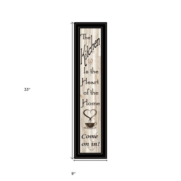 Kitchen Is The Heart Of The Home 18 Black Framed Print Wall Art